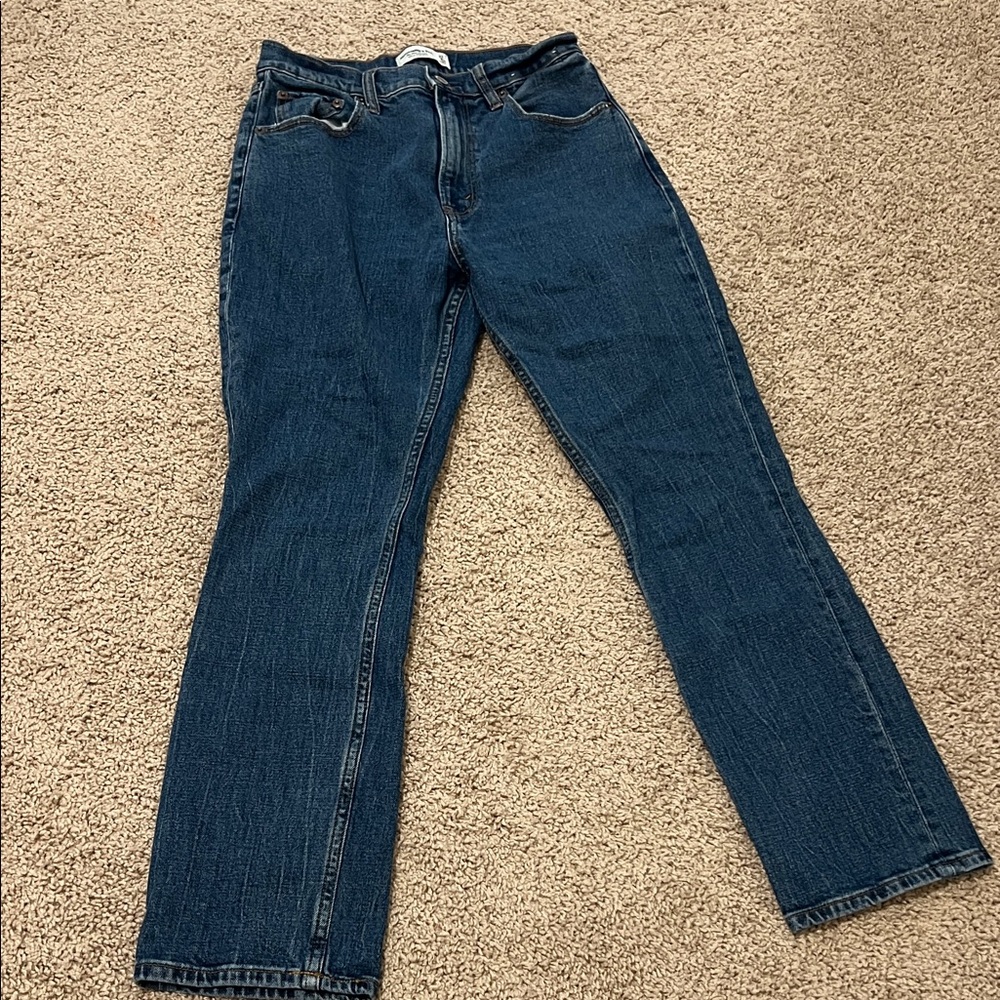 Abercrombie & Fitch Dark Blue Straight Leg Jeans